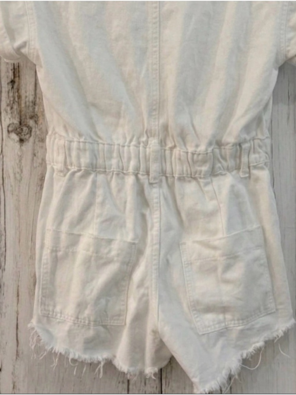 Blank NYC White Utility Short-Sleeve Romper - Picture 11 of 15